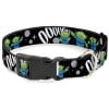 Disney Pet Collar, Dog Collar Plastic Buckle, Toy Story 3 Aliens Ooooohhh Black White Gray, 7 to 8.5 Inches 0.5 Inch Wide