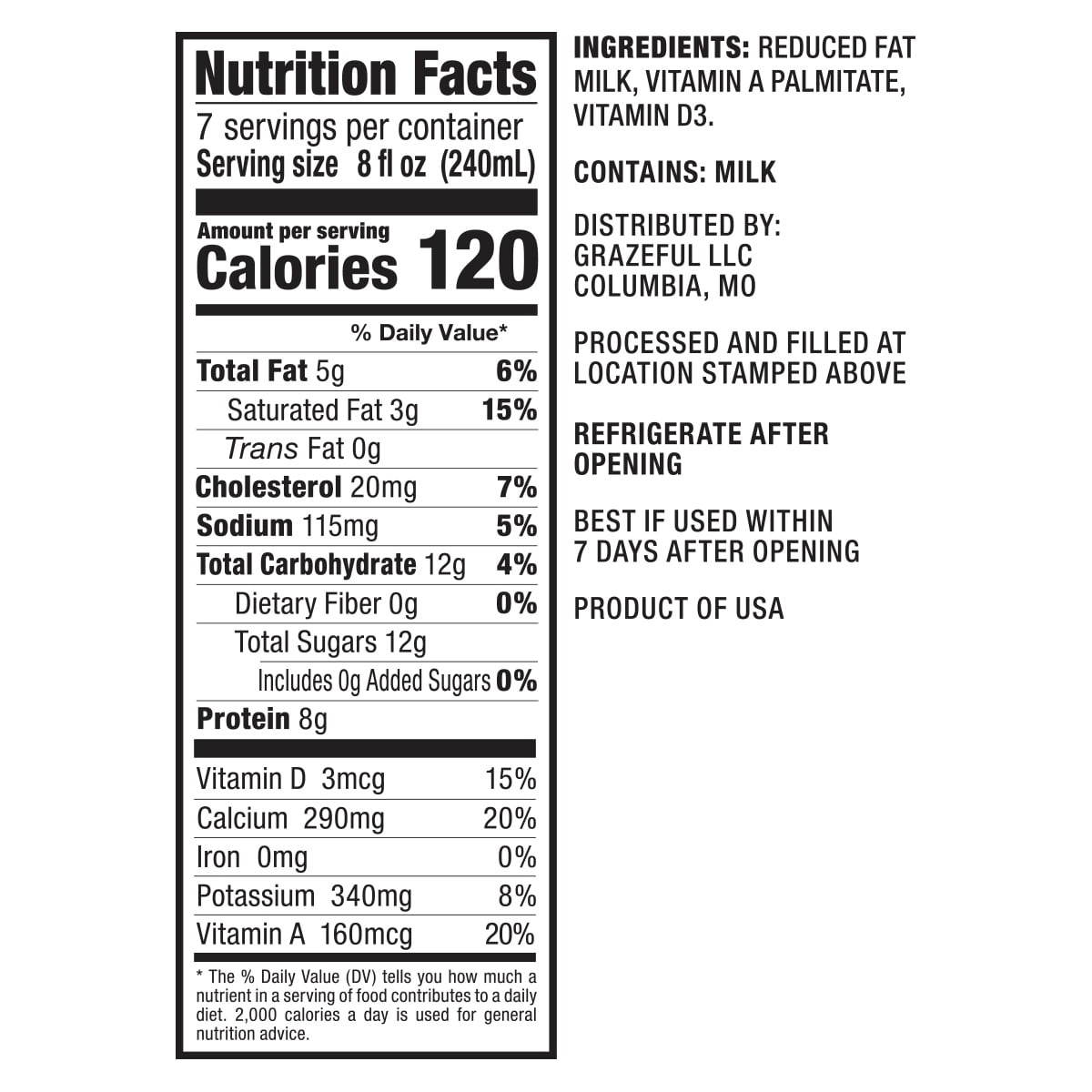 Pasture Raised a2 2% RF Milk