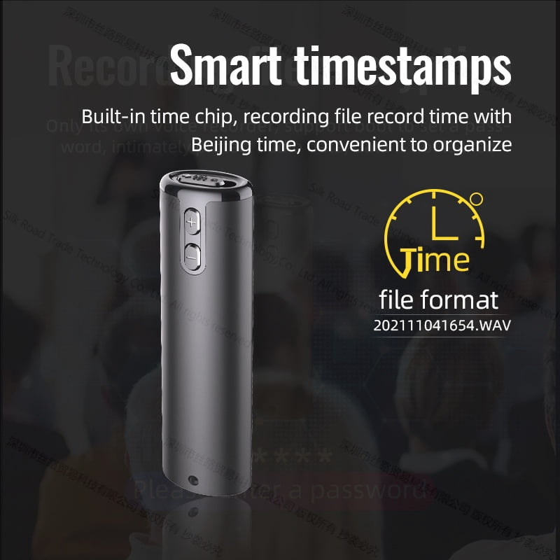 S15 Digital voice Activated recorder Mini Slim Pendant HD Noise Reduction Dictaphone for Meeting minute Lecture Class Home Audio child safety Recording -4GB