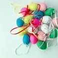 thumbnail image 2 of paramount 18Pcs Easter Eggs Plastic Eggshell Decorative ulation Hanging Ornament Toy Party Prop Mesh Bag Line Style No.01 1Set, 2 of 6