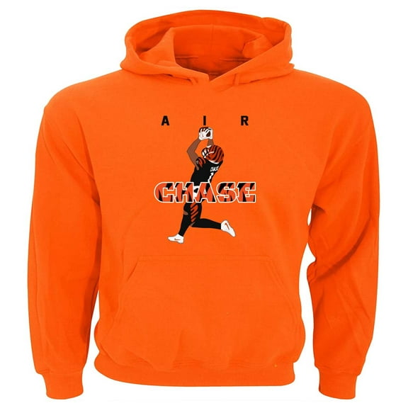 ORANGE Bengals Jamarr Ja'Marr Air Chase Hooded Sweatshirt YOUTH SMALL