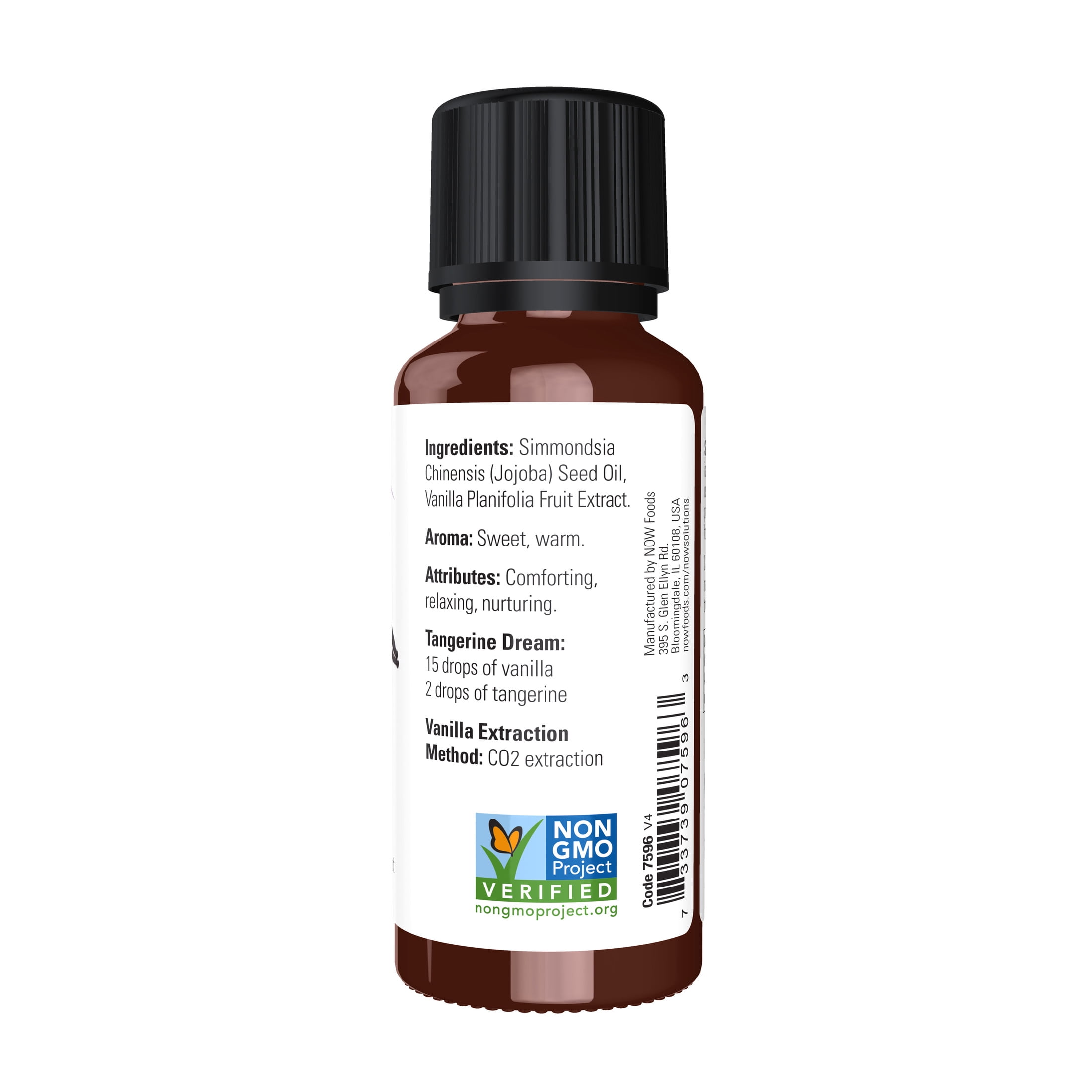 NOW Essential Oils, Vanilla Oil, Blend of Pure Vanilla Bean Extract in Pure Jojoba Oil, Sweet Aromat