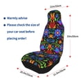 thumbnail image 4 of Fuzoiu Colorful Floral Print Seat Covers Set, Car Seat Covers Front Seats, Car Seat Protector, Car Seat Cushion, Seat Covers Carseat Cover Universal Fit for Most Cars, 4 of 7