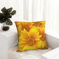 thumbnail image 5 of Wukai 3D Sunflowers Premium Polyester Fleece Pillow Covers with Hidden Zipper Closure,Luxuriously Soft and Durable-24"x24", 5 of 7