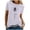 Grey, variant on Wangmeiwg Women's Floral Print Round Neck T Shirt | Casual Short Sleeve Tee | Comfortable & Stylish Phrasing Shirt