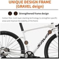 thumbnail image 5 of SAVADECK Carbon Gravel Road Bike,T800 Carbon Gravel Dis Brake Bicycle with Professional Adventure Shimano GRX600 11 Speed Groupset and Extra Wide Tires 700CX40C for Various Road., 5 of 9