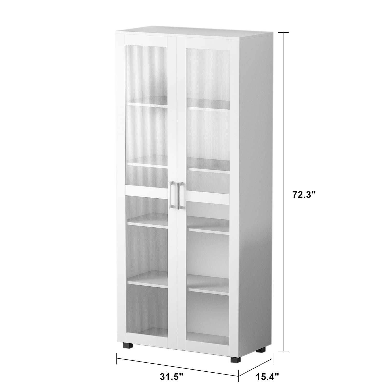 Buy AIEGLE White Curio with Doors Display Storage Shelf