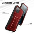 thumbnail image 4 of ExoGuard For iPhone 12/iPhone 12 Pro Case, Phone Case with Screen Protector and Kickstand (Red), 4 of 7