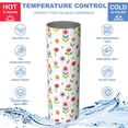 thumbnail image 4 of Pioneer Flower Floral Print Pattern 20oz Skinny Tumbler with Straw & Lid, Double Wall Vacuum Insulated Cup, Leak-Proof, Cup Holder Friendly, Hot 6H Cold 12H, 4 of 5