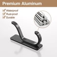 thumbnail image 6 of Adhesive Wall Hooks For Coat And Towel Door Hanger Stick On Sticky Hook For Wall Closet Bathroom Stainless Steel Heavy Duty Mounting Command Hooks Heavy Duty Black 3.2*0.8*3.4 In, 6 of 9