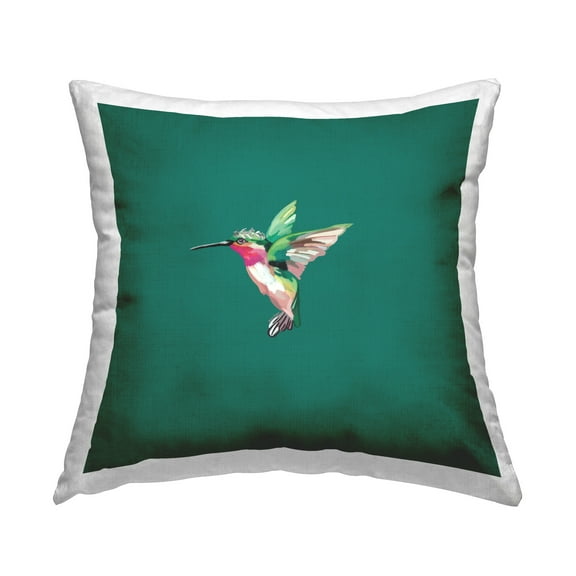 Stupell Industries Hummingbird Wearing Tiara Decorative Printed Throw Pillow Design by Amelia Noyes