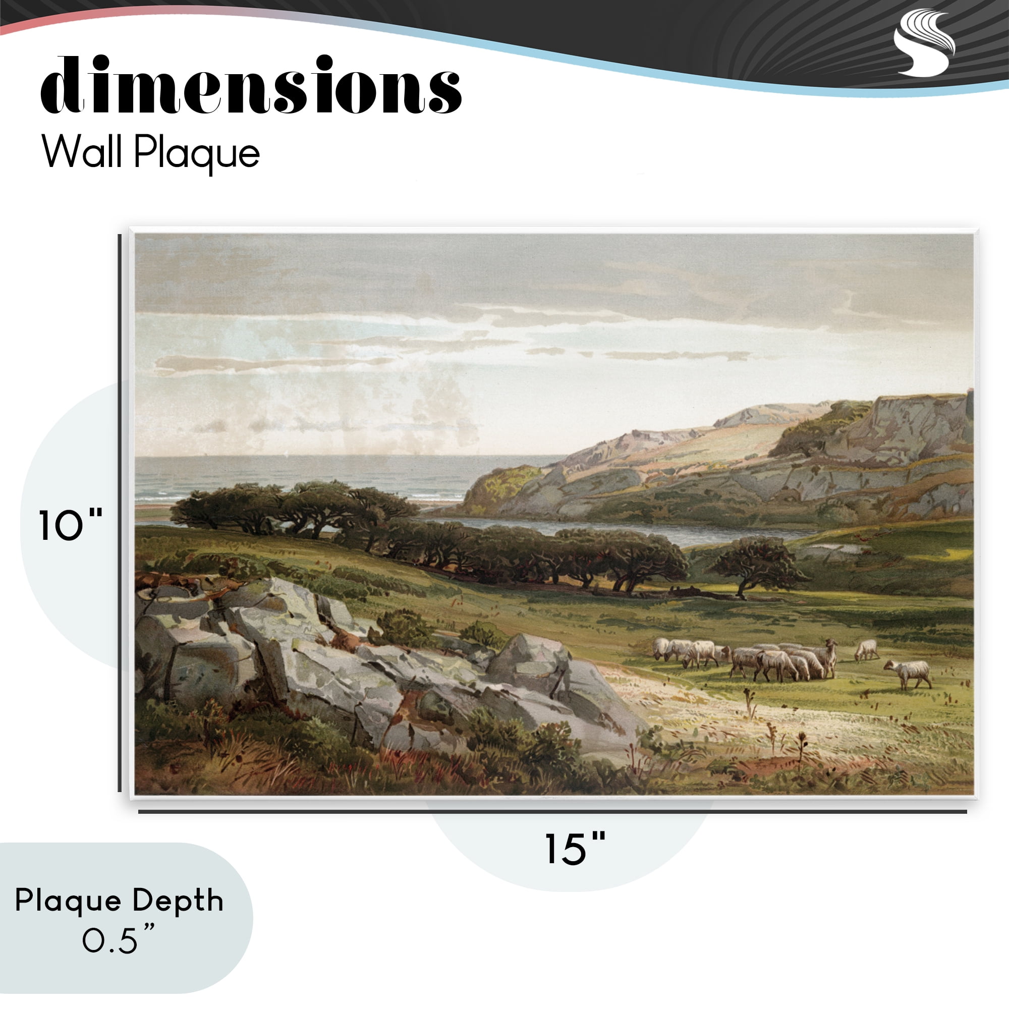 Stupell Industries Sheep in Passionate Landscape Wall Plaque Art, design by Lula Bijoux & co.