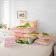 thumbnail image 5 of Manfei Kawaii Dreamy Tree Bedding Comforter Set 7pcs, Winter Christmas Queen Bedding Sets, Vintage Pink Plaid Reversible Queen Sheet Sets, Breathable Home Decor, 5 of 7