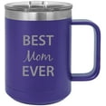 thumbnail image 1 of Best Mom Ever Stainless Steel Vacuum Insulated 15 Oz Engraved Travel Coffee Mug with Slider Lid, Purple, 1 of 1