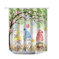 thumbnail image 1 of Wozhuo Easter Bunny Shower Curtain Waterproof Bathroom Decor Wet Dry Separation, 1 of 4