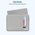 thumbnail image 2 of MOSISO 11 inch Tablet Sleeve Case for iPad A16 2025, iPad Air 11 inch M3 M2, iPad Pro 11 M4, iPad 10/9/8/7th, Galaxy Tab A9+/S9/S8/Plus 11, Polyester Vertical Bag with Pocket, 2 of 8