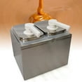 thumbnail image 3 of 2 Compartments Silver +White Sauce Dispenser Pump 2L Condiment Pump Station for Homes Kitchens Cafeterias, 3 of 13