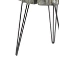 thumbnail image 6 of DecMode 19" x 26" Gray Magnesium Oxide Tree Trunk Accent Table with Black Metal Hairpin Legs, 1-Piece, 6 of 15