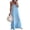(Fashion 48)Sky Blue, variant on Aimik Women's Casual Sleeveless Spaghetti Strap U-Neck Regular Pleated Plus Size Long Dress Summer Loose Maxi Dress