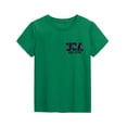 thumbnail image 3 of CCRFTGI 4th of July USA Shirts for Children Girls Size 8 Short Sleeve Funny USA Flag Summer Cute Tunic Blouses Patriotic Girls Clothes Tshirts Green 4-5 Years, 3 of 5