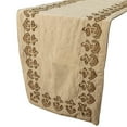 thumbnail image 1 of The HomeCentric Chemin de Table Designer 14 x 36 Pouces Beige Broderie Perlée à la Main sur Tissu en Lin - Ancre, 1 of 4