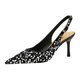 thumbnail image 1 of Zapatos de tacón alto con cuña de lujo y lentejuelas para mujer, sandalias puntiagudas de diseñador con tiras en los tobillos, zapatos de fiesta de moda con purpurina dorada y plateada, 1 of 6