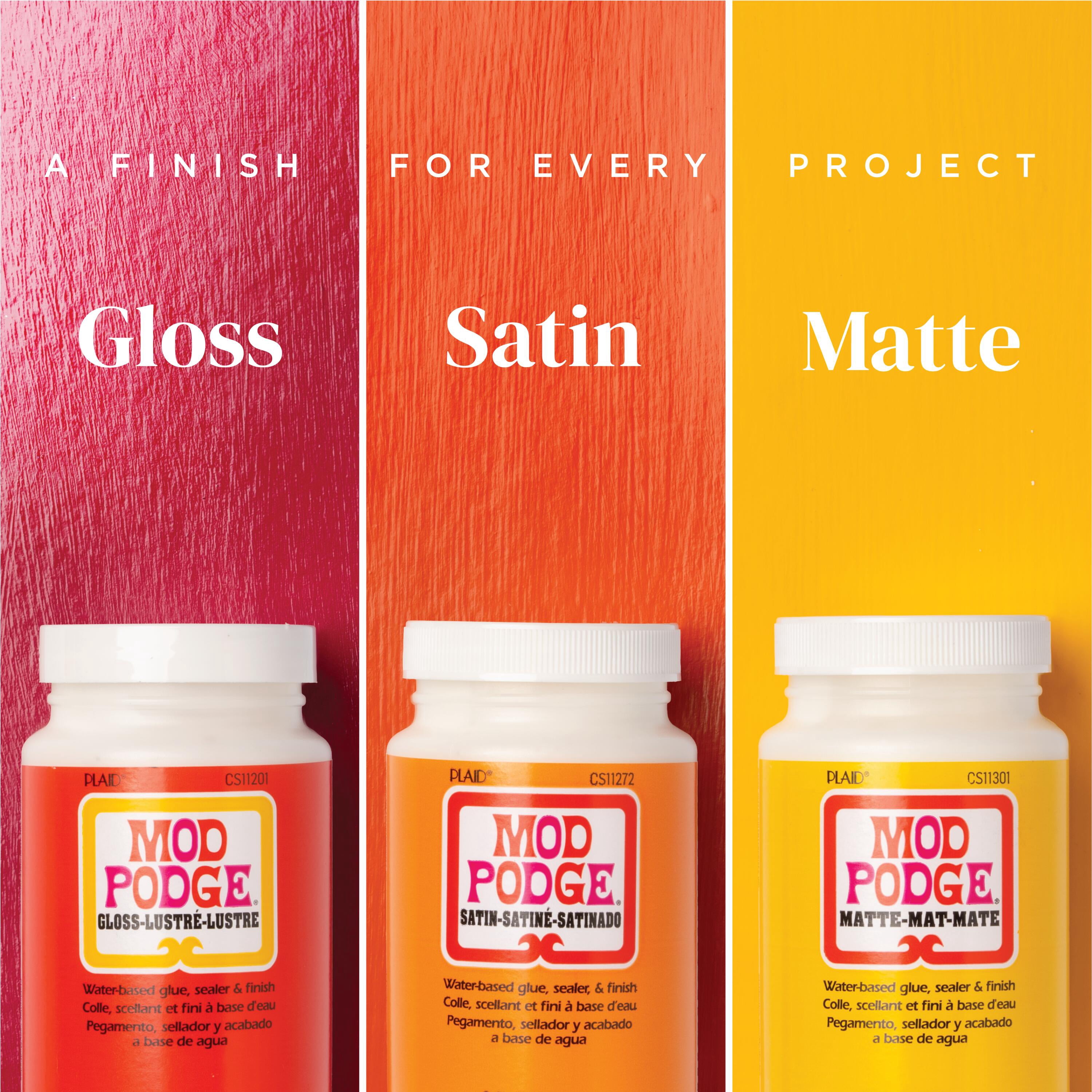 Mod Podge Crystal Clear Glue, Sealer, and Finish, Gloss Finish, 8 fl oz