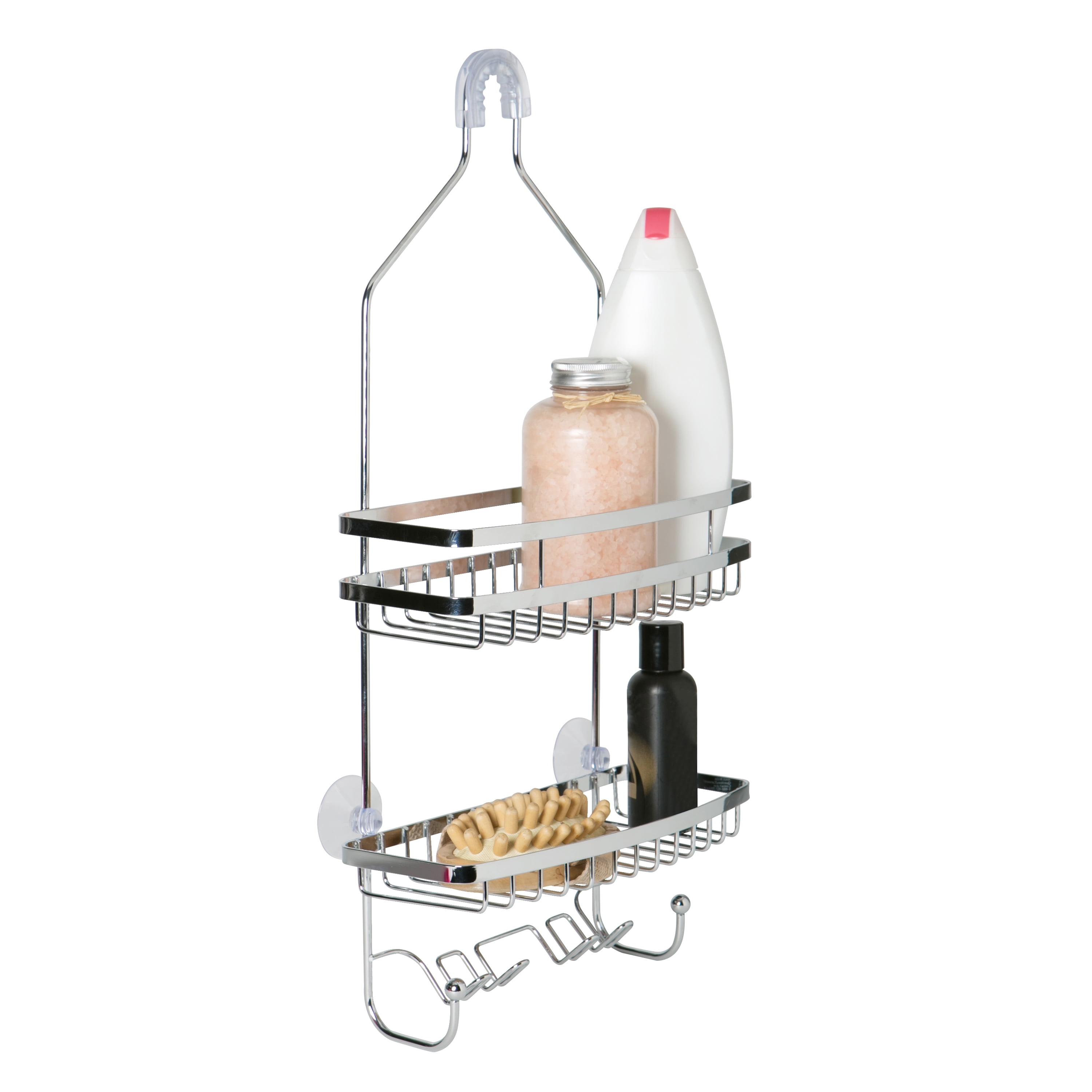 Bath Bliss Venice 2 Shelf Metal Shower Caddy, Chrome