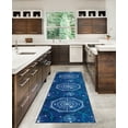 thumbnail image 3 of Washable Simon Rug 2x8 Blue Lightweight Durable Stain Resistant Non-Slip, 3 of 8