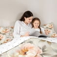 thumbnail image 4 of Erosebridal Chic Peony Flower Twin Bedding Sets for Girls, Retro Floral Bedding Comforter Set, Reversible, 7-Piece, 4 of 5