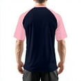 thumbnail image 5 of Nestiefly T -Shirts for Men Short Sleeve Crewneck Comfy Beach T-Shirts Basic Raglan Sleeve Soft Muscle Shirts Light pink 2XL, 5 of 7