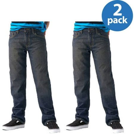 - Signature by Levi Strauss & Co. Boys Husky Straight Jeans 2 Pack Value Bundle