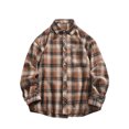 thumbnail image 2 of Mens Shirts Long Sleeve Button-Down Big & Tall T-Shirts M-5X Plus Size Casual Plaid Printed Work Tshirts Tops with Pocket and Collar, 2 of 4