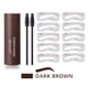 thumbnail image 4 of Forma De Sello De Cejas Forma De Sello De Cejas Kit de sellos en polvo para cejas, maquillaje de contorno natural resistente al agua (marrón oscuro), 4 of 6