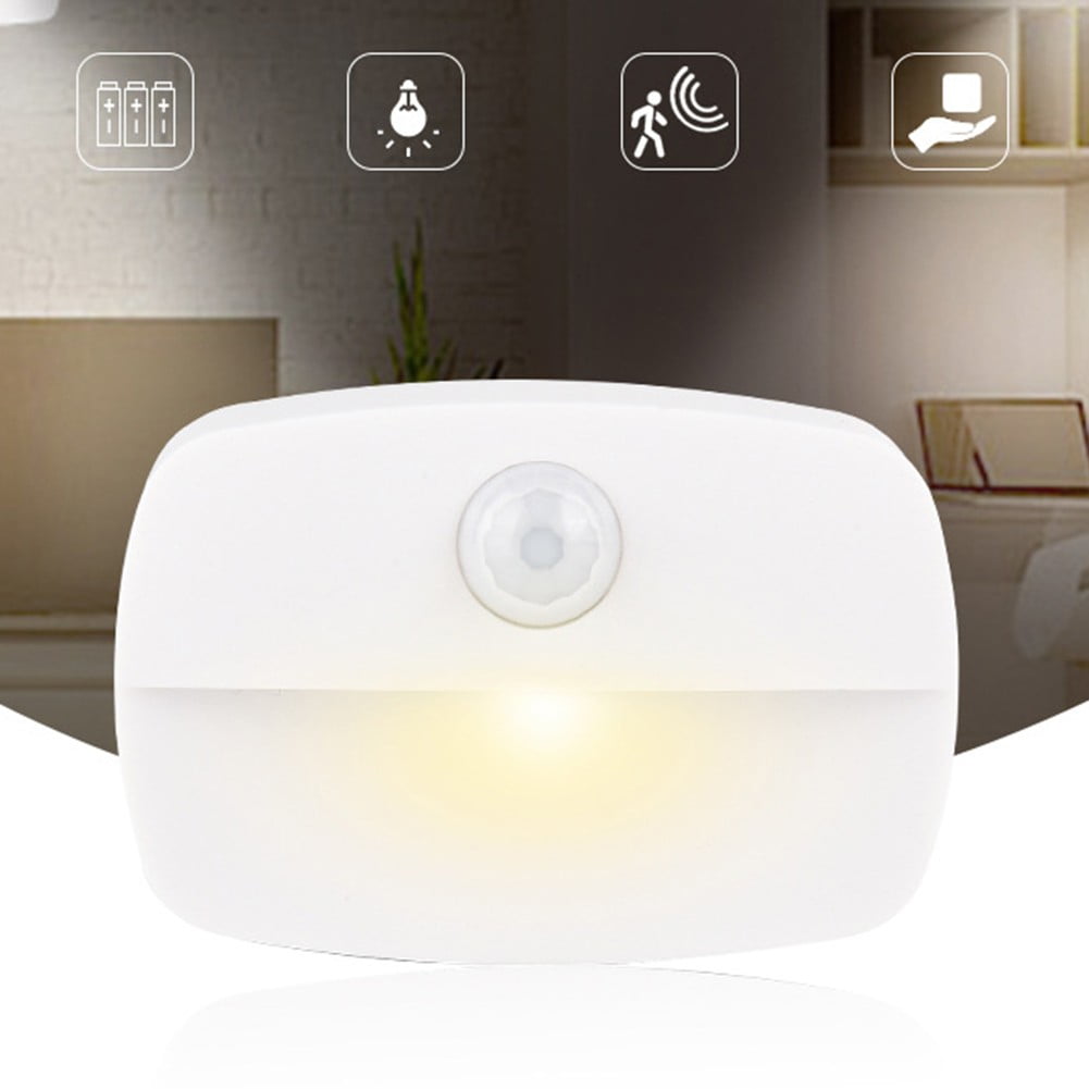 2 Pcs LED Motion Sensor PIR Night Light Cordless Battery Powered Closet