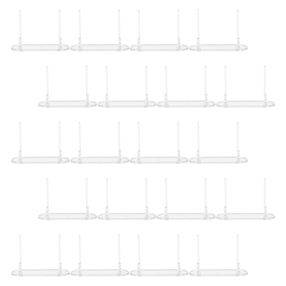 WRITWAA 20Pcs Acrylic Card Display Stand for Sports Cards and Medal Showcases with Protective Storage
