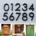 thumbnail image 3 of Adhesive Glossy 3D House Number Door Plate Sign Outdoor Hotel Room Number Black 2, 3 of 4