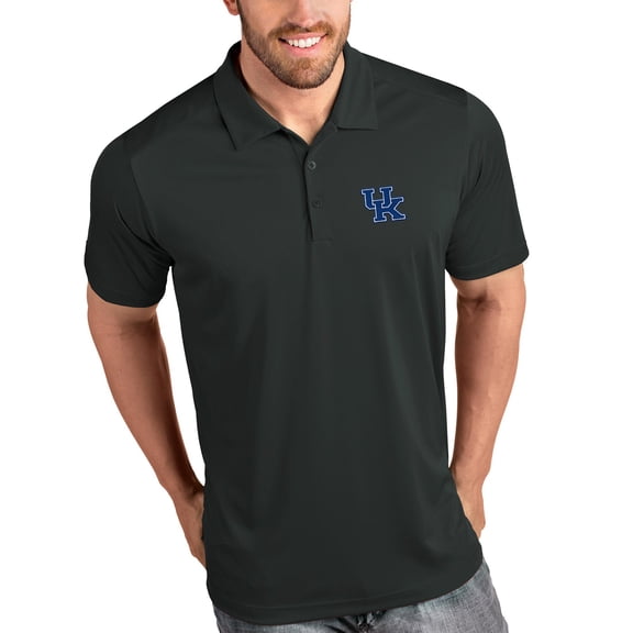 Men's Antigua Charcoal Kentucky Wildcats Tribute Polo