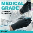 thumbnail image 2 of Beastek Nitrile Exam Gloves, 4 Mil 100 Pcs, Powder-Free Latex-Free Medical Cooking Food-Safe Disposable Gloves, Black, 2 of 7