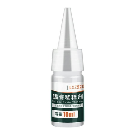 Solder Paste Diluent, 10ml Aluminum Solder Flux Thinner, Colorless Lead free Metal Liquid Soldering Flux Diluent Precise Dropper Design For Computers