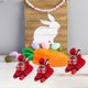 thumbnail image 5 of Fasiaou Easter Bunny Stuffed Animal Hide-and-Seek Three Bunnies in Carrot Pouch Easter Bunny Plush Hidden Bunny Rabbit Doll Zip Up Carrot Bunny Purse Easter Toy for Kids, 5 of 6
