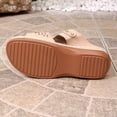 thumbnail image 6 of CYMMPU Women's Hollow Rivet Wedge Slide Sandals, Open Toe Cutout Platform Slip On Slippers, Casual Summer Daily Walking Shoes Beige 41, 6 of 9