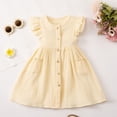 thumbnail image 4 of AINIYS Girls Flare Dress With Round Neck And Zipper Flowy Skirt For Birthday Party And Formal Occasion Beige 7-8Years, 4 of 9