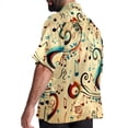 thumbnail image 3 of Note Men's Short Sleeve Beach Shirts, Casual Printed Poplin Button Down, Unisex Summer Hawaiian Shirt, 3 of 6