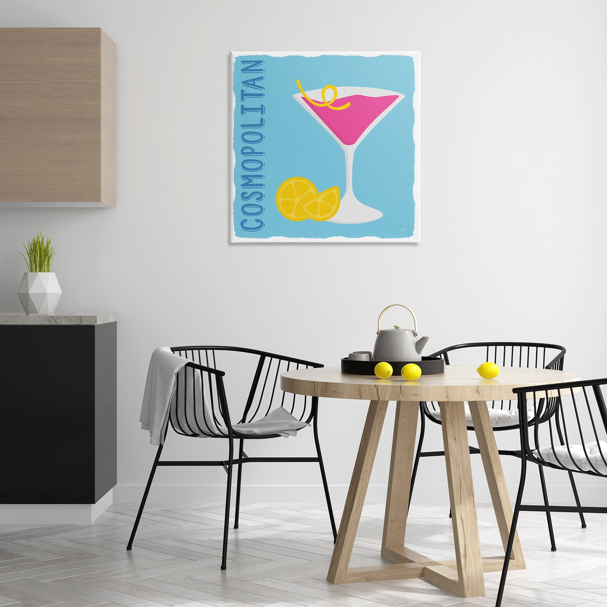 Stupell Industries Cosmopolitan Cocktail Drink Food & Beverage Painting Wrapped Canvas Art Print Wall Art, 30 x 30