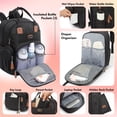 thumbnail image 5 of Dikaslon Mochila para pañales con cambiador portátil, estuche para chupete y correas para cochecito, bolsas grandes unisex para bebés para niños y niñas, mochila de viaje multiusos para mamás y papás,, 5 of 5