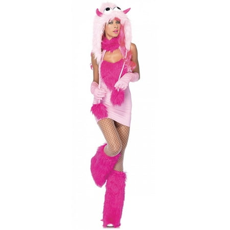Pink Puff Monster Adult Costume - X-Small