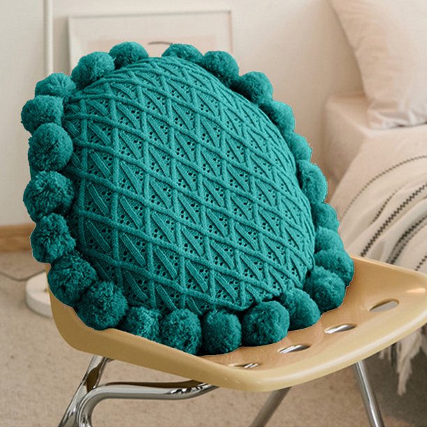 XWSHYW Almohada Cojín de Punto de Girasol para Sofá, Sala de Estar, Oficina, Cojín Ajustado
