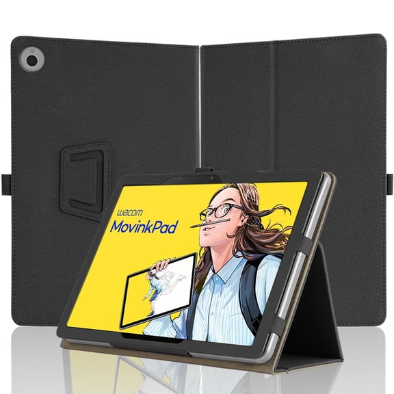 [lihoulai] for Wacom MovinkPad 11 Tablet Case,Wacom Android Mobile Drawing Tablet 11.45" Protective Case with Handheld Band Premium PU Leather StandFunction Easy to Hold, Stand Function