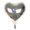 Silver, variant on UDIYO 18in Reusable Shiny Heart Foil Balloons Valentine Wedding Engagement Party Decor